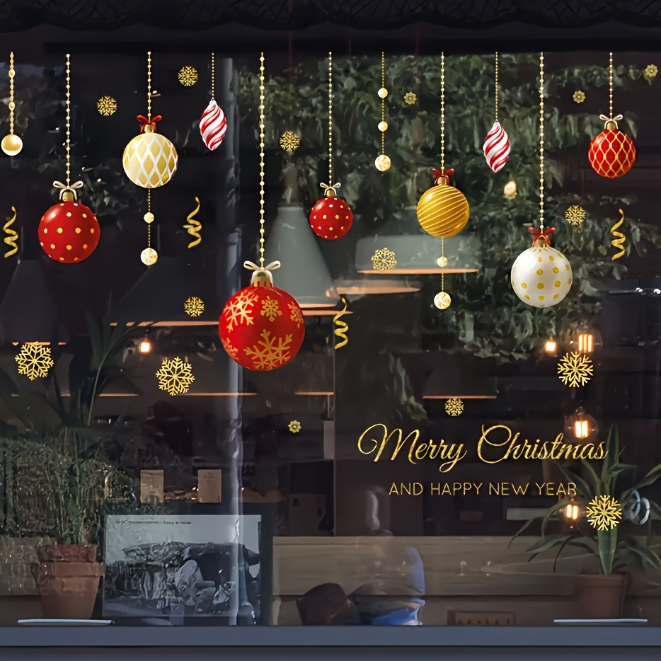 Snowflake Window Decal - ملصقات نوافذ قابلة لإعادة الاستخدام -