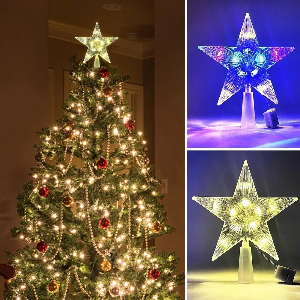 Star Tree Topper - 15 سنتيمتر LED شجرة عيد الميلاد