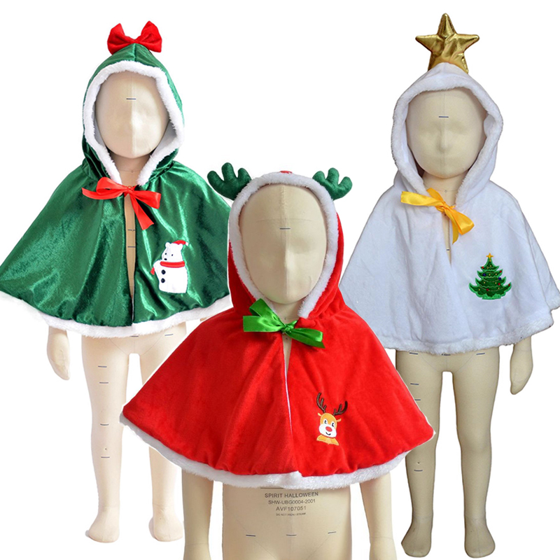 Elf Costume Christmas - الأخضر قزم عيد الميلاد مقنعين المعطف