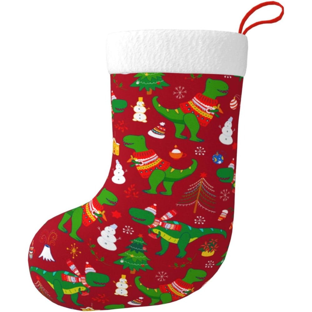Christmas Stocking Hanging - لطيف عيد الميلاد ديناصور عيد الميلاد