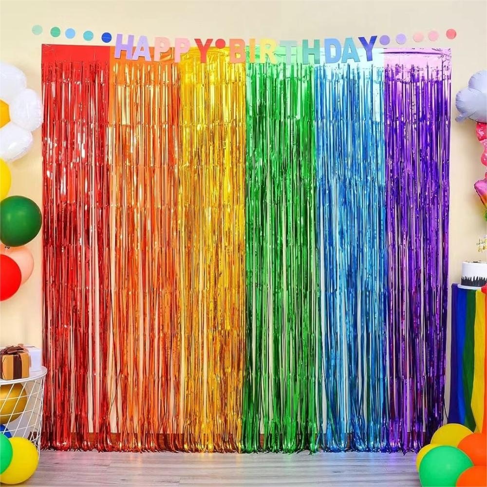 Tinsel Garland Decoration - ستارة خلفية للحفلات من الترتر والشراشيب
