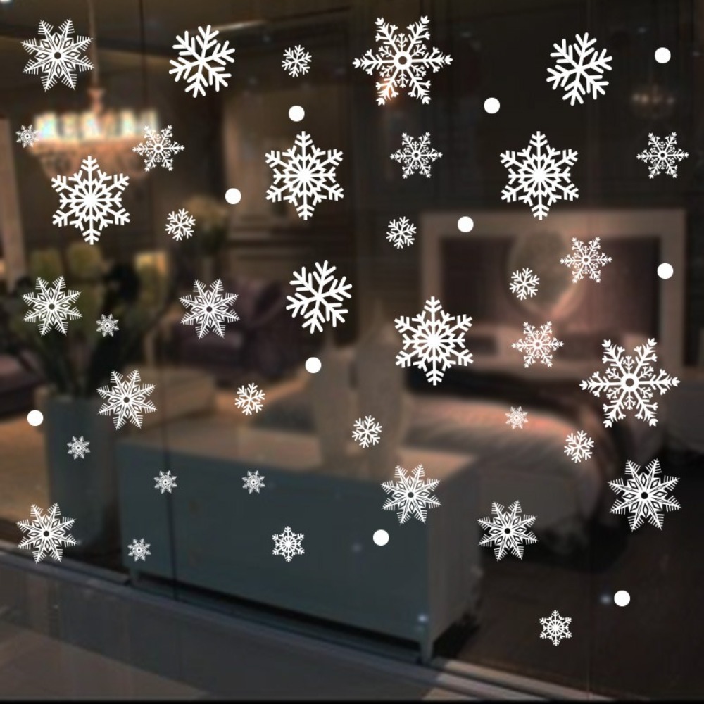 Snowflake Window Decal - 30 قطعة بولي كلوريد الفينيل عيد