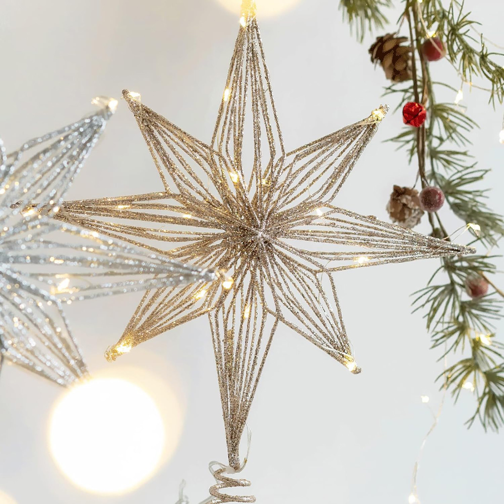 Star Tree Topper - 30 سنتيمتر Led ستار شجرة عيد
