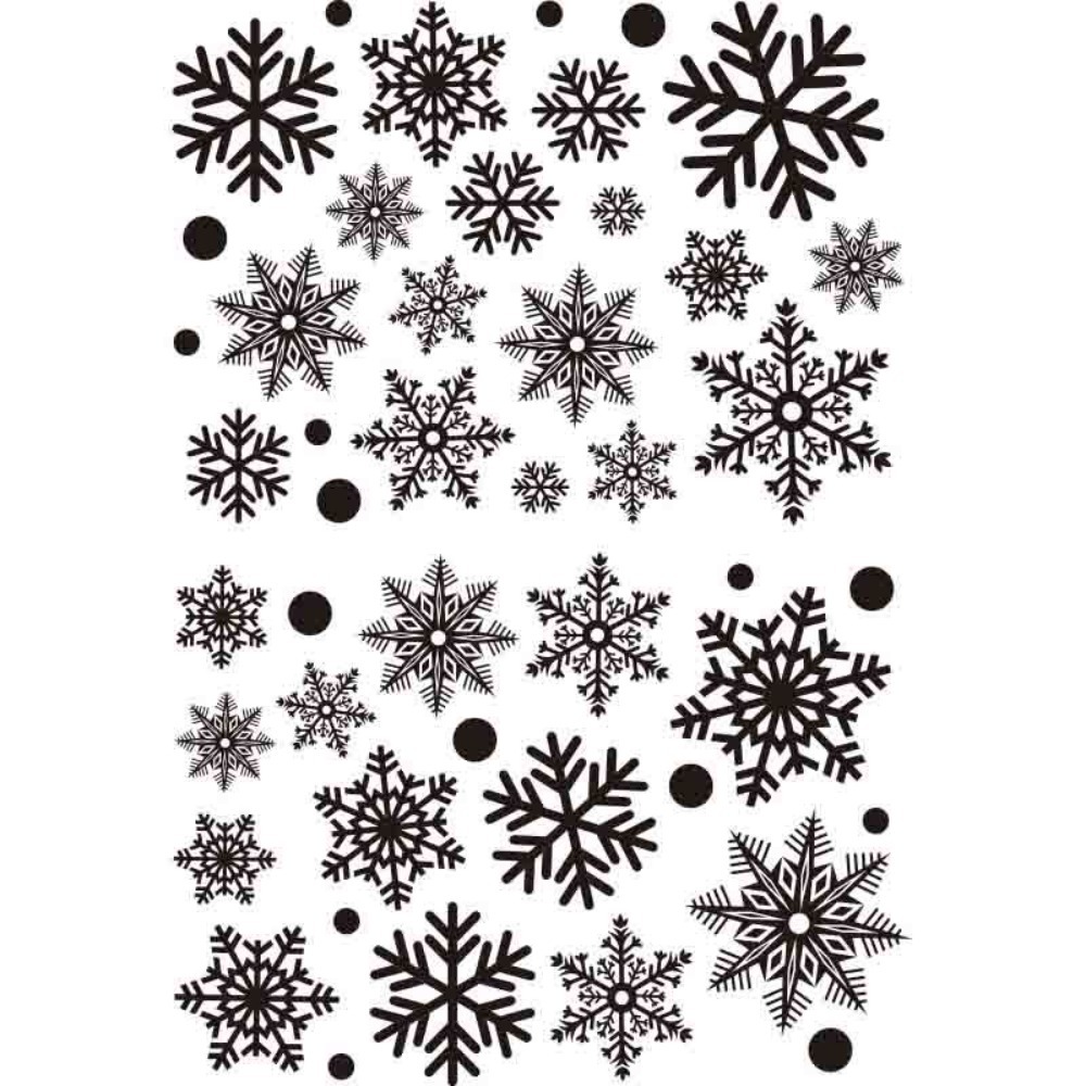 Snowflake Window Decal - 30 قطعة ملصقات ندف الثلج الكهروستاتيكية