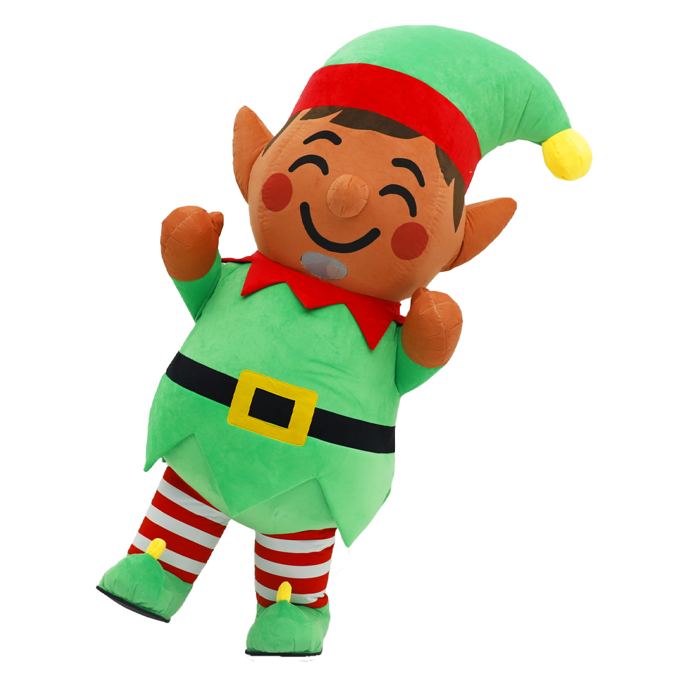 Elf Costume Christmas - نفخ عيد الميلاد قزم أفخم زي