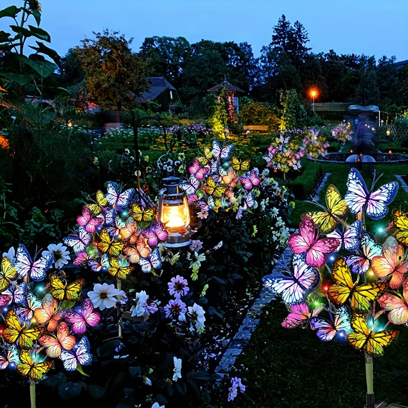 Christmas Lights Outdoor - أضواء حديقة الفراشة LED بالطاقة الشمسية