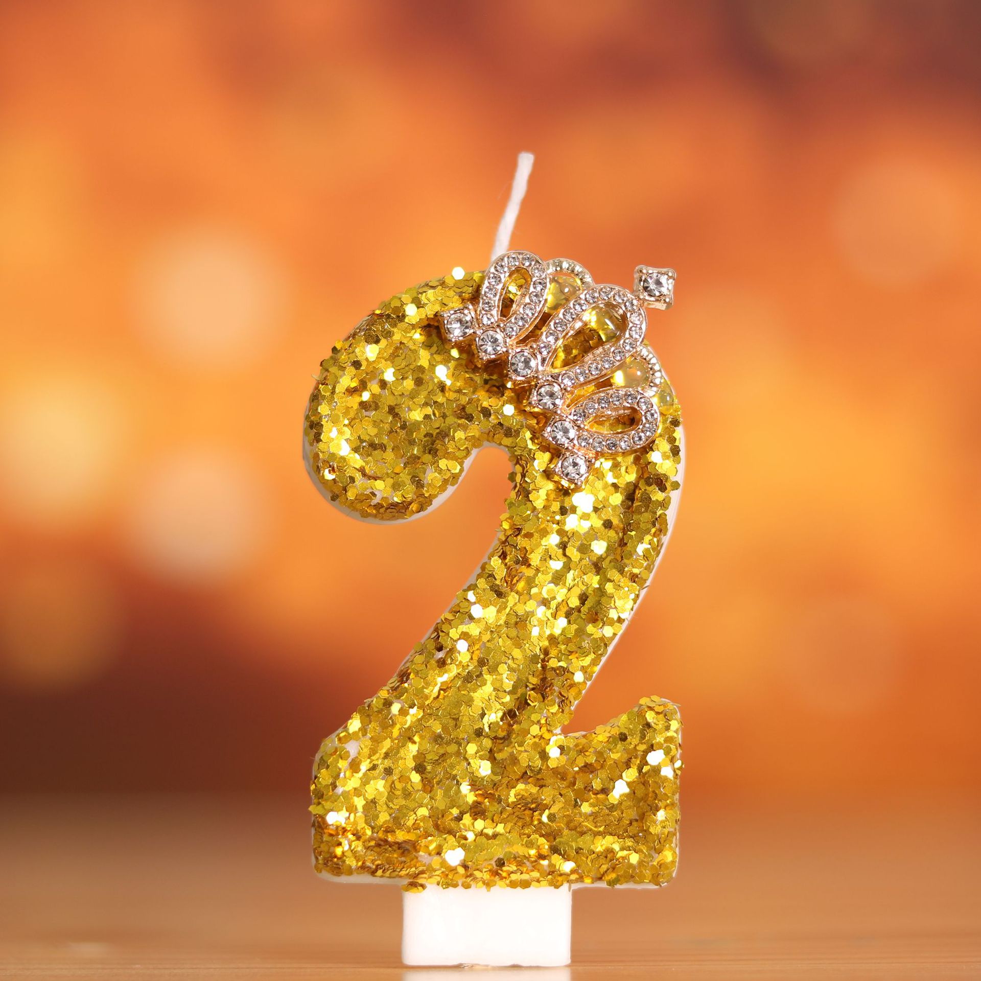 Holiday Candle Set - كعكة عيد الميلاد الرقمية، تاج ذهبي،