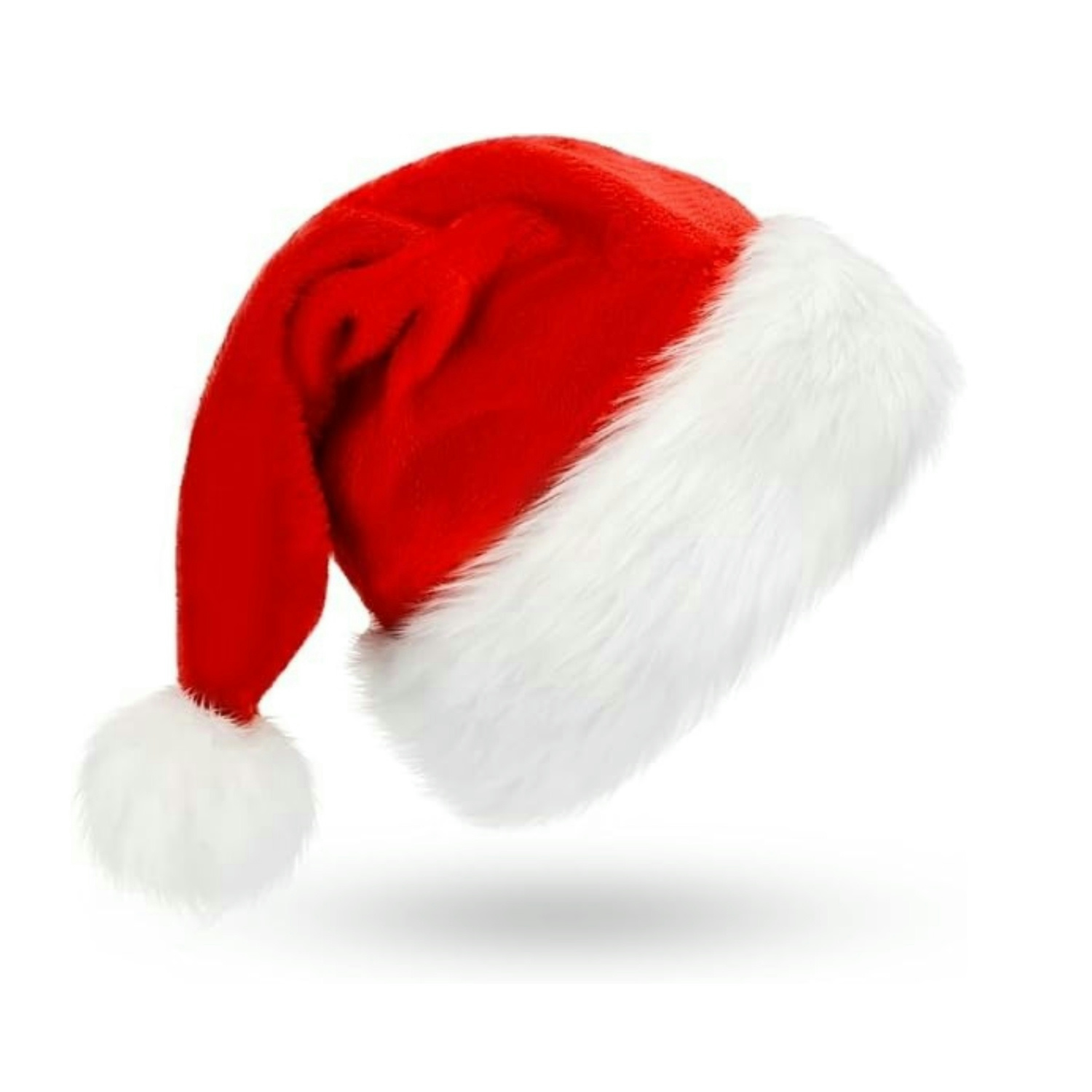 Santa Hat Plush - مجموعة قبعات سانتا الحمراء المنفوشة مع