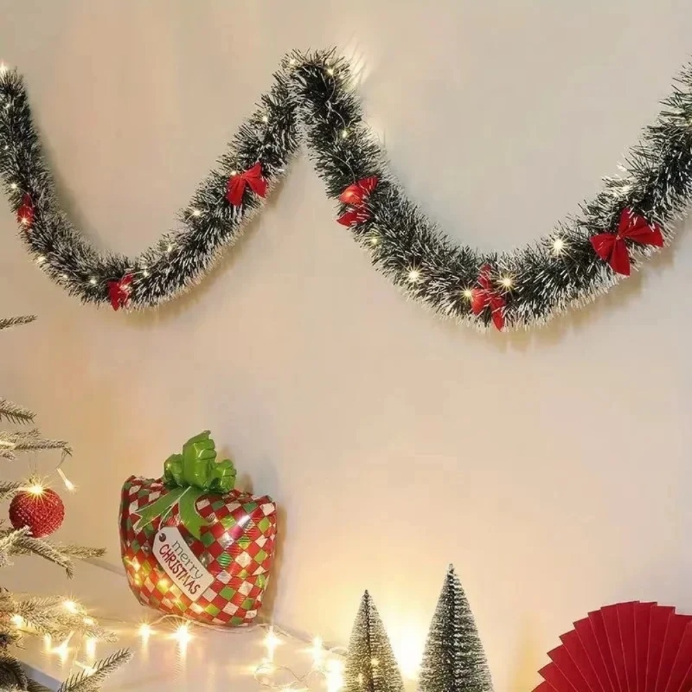 Tinsel Garland Decoration - عيد الميلاد بهرج جارلاند الاصطناعي عيد