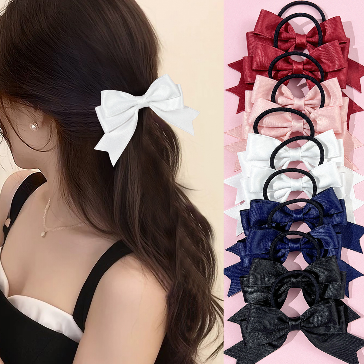 Ribbon Bow Gift - قطعتان من ربطات الشعر على شكل