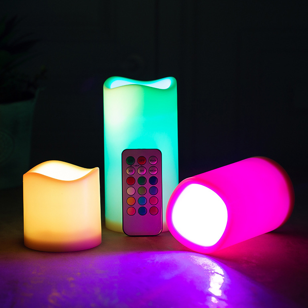Holiday Candle Set - مجموعة من 3 شموع LED وامضة