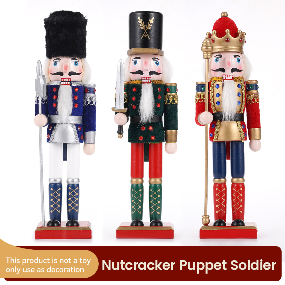 Nutcracker Figurine - زينة كريسماس خشبية للكريسماس ، شخصية