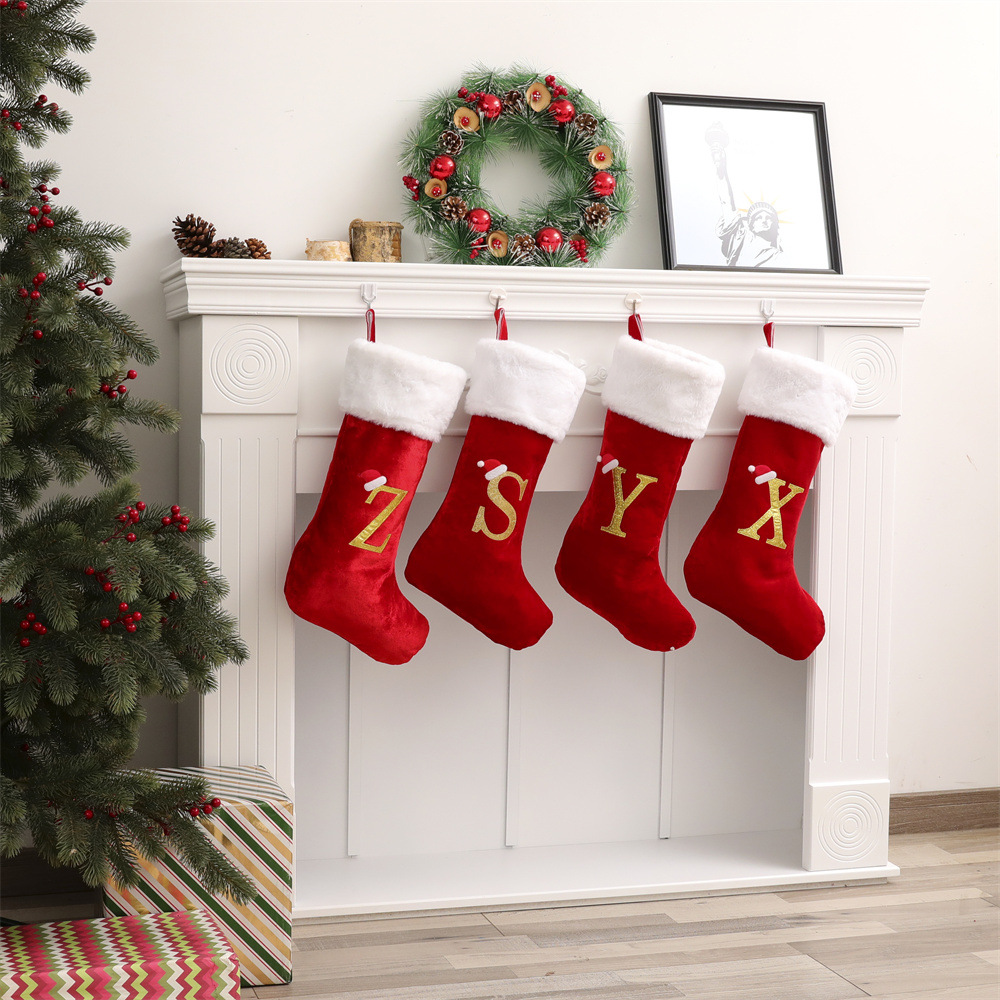 Christmas Stocking Hanging - جديد الإبداعية الأبجدية عيد الميلاد تخزين