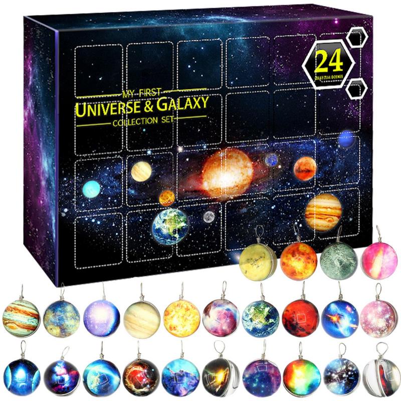 Advent Calendar Gift - مجرة مجيء التقويم مع الخرز الزجاجي