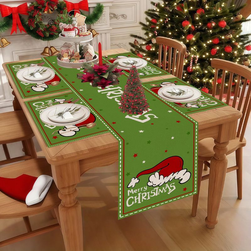 Christmas Table Runner - مفارش طاولة كرتونية لطيفة لعيد الميلاد
