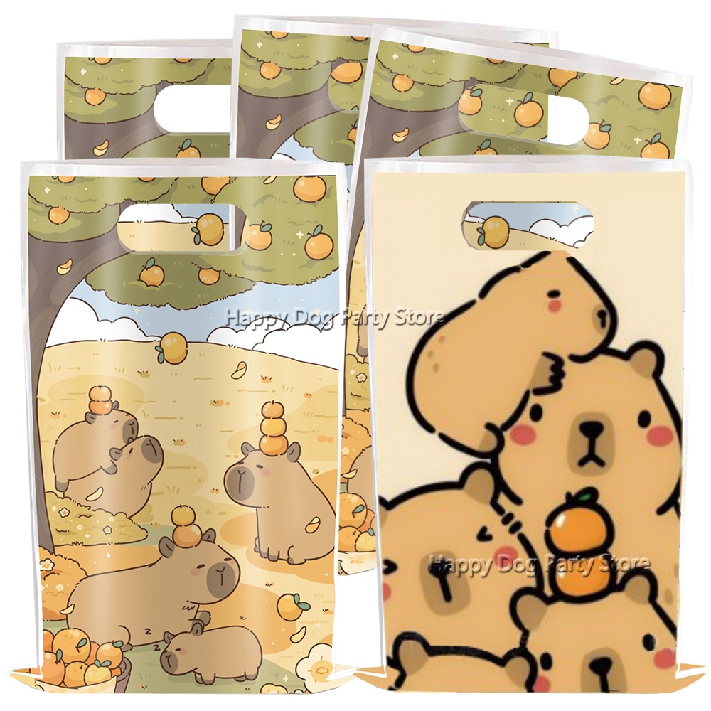 Gift Box Wrap Set - الكرتون كابيبارا لوازم الحفلات الحيوان كابيبارا