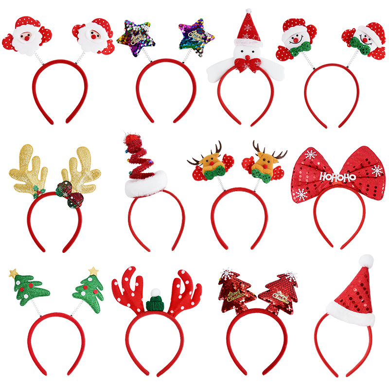 Reindeer Antlers Headband - عيد الميلاد عقال الاطفال الكبار سانتا
