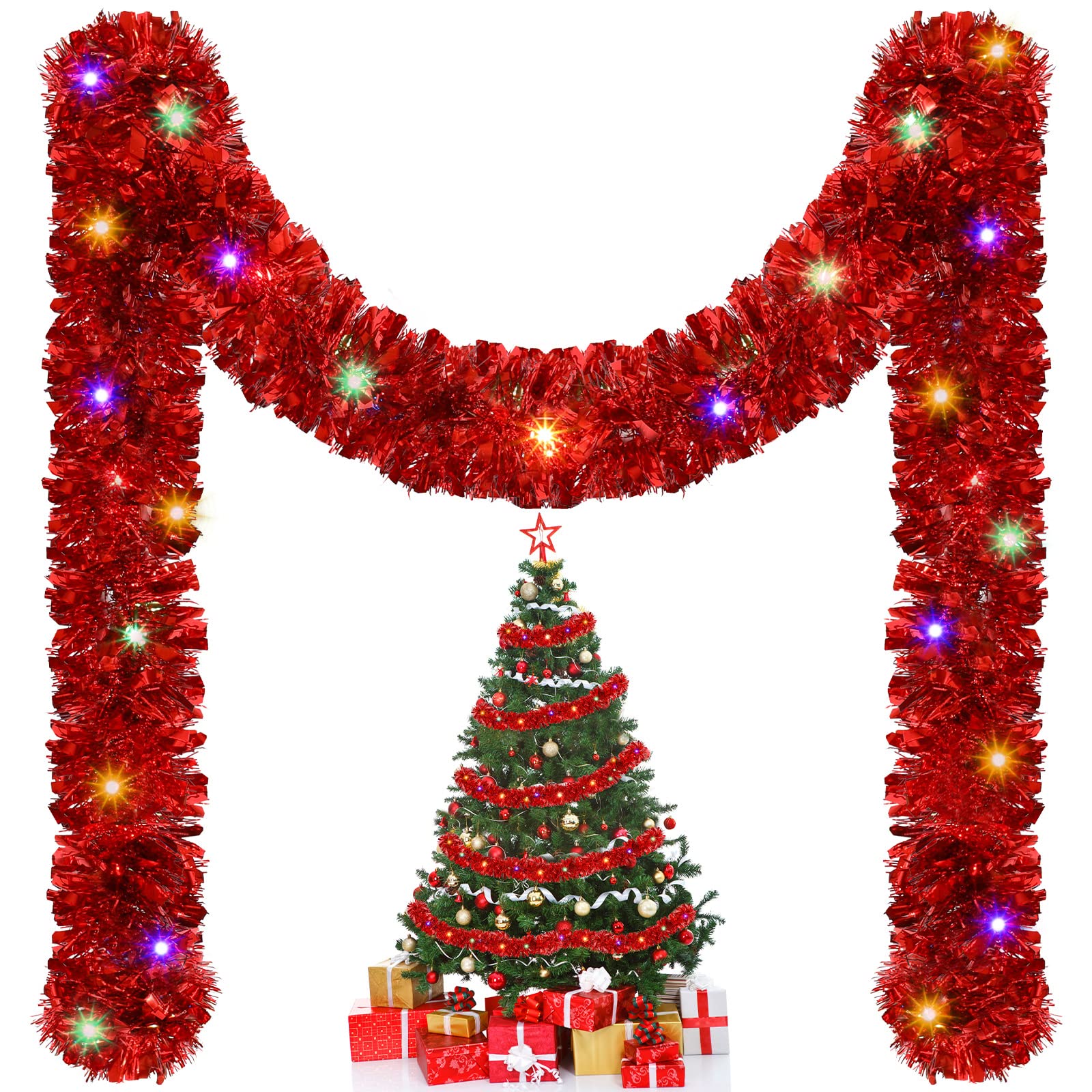 Tinsel Garland Decoration - 1/3 قطعة 5 متر زينة إكليل