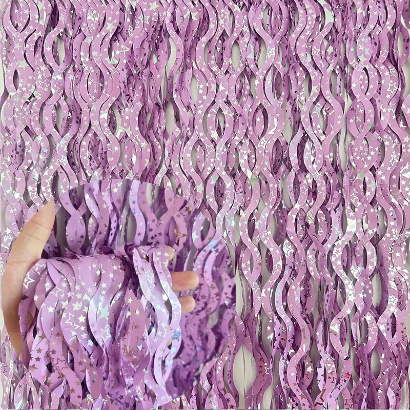 Tinsel Garland Decoration - ستارة ملونة نجمة المطر ، حورية