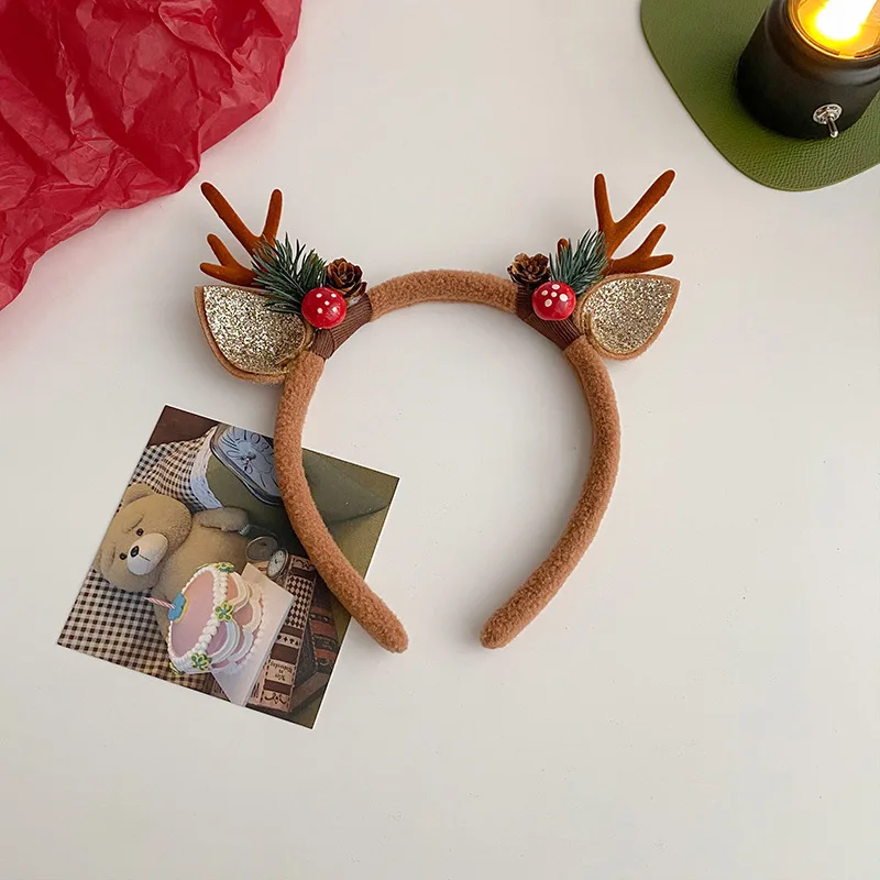 Reindeer Antlers Headband - عيد الميلاد عقال قرون الرنة القرن