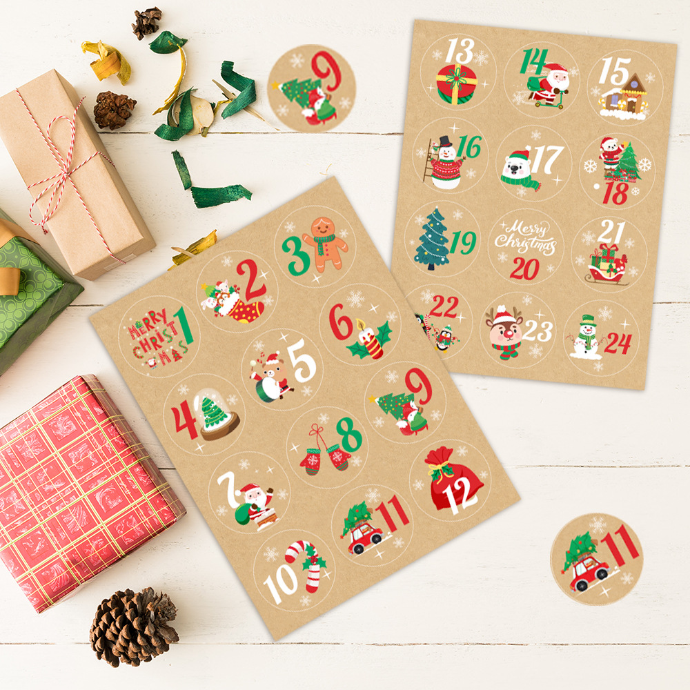 Advent Calendar Gift - 24 قطعة عيد الميلاد الديكور تقويم