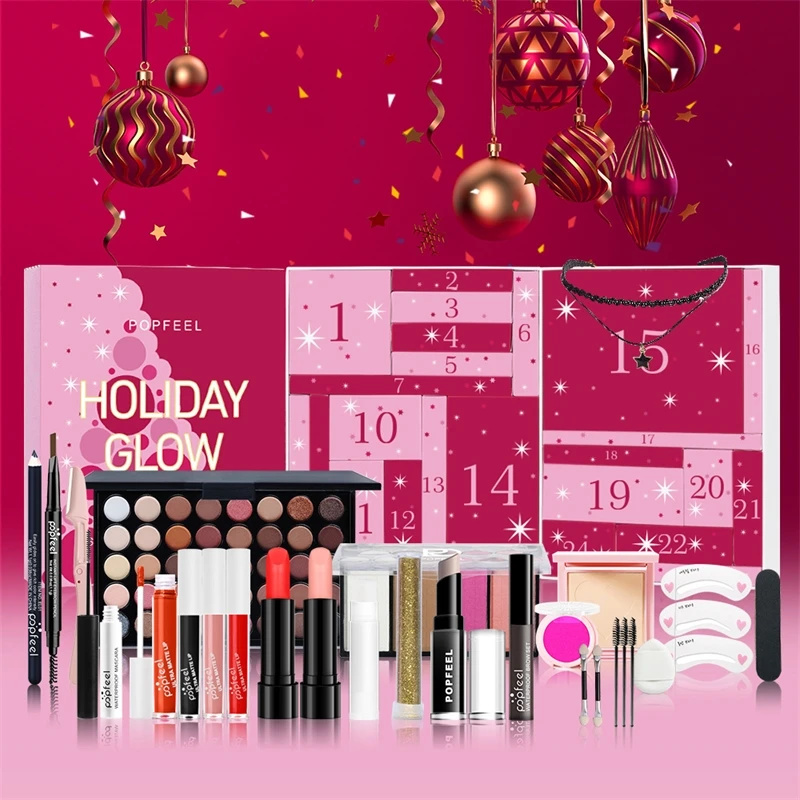 Advent Calendar Gift - مجموعة مكياج عيد الميلاد للعد التنازلي،