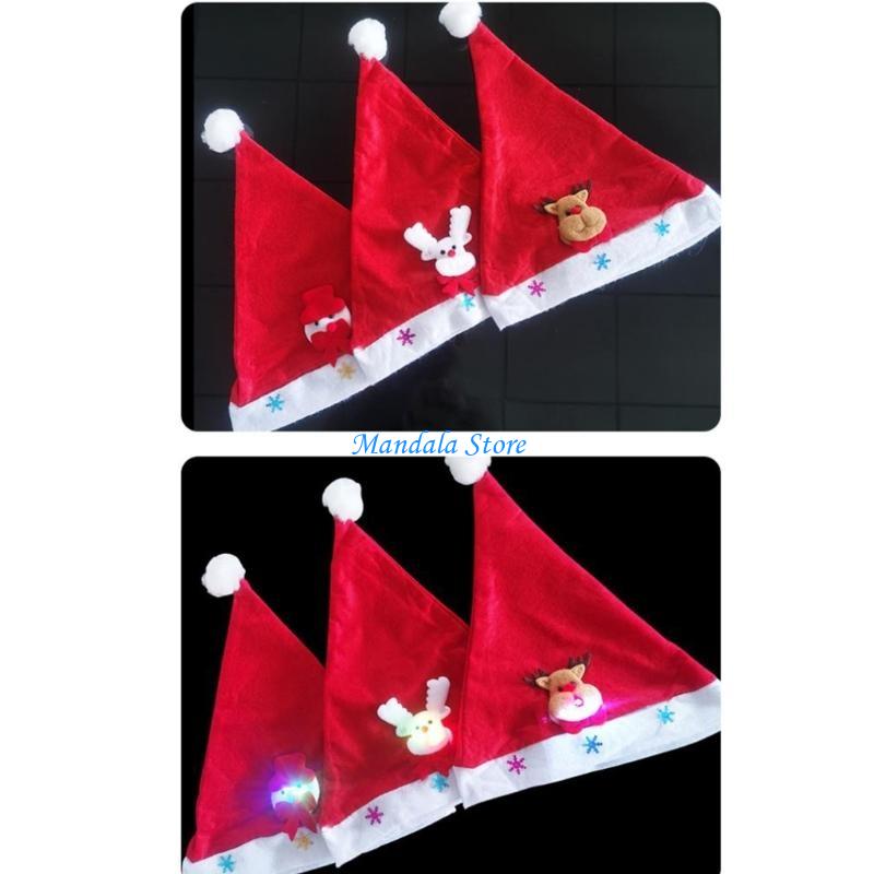 Santa Hat Plush - قبعة عيد الميلاد U2JC للبالغين، قبعة
