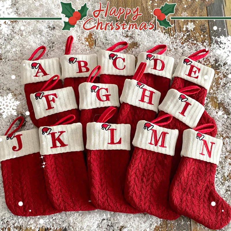 Christmas Stocking Hanging - زينة عيد الميلاد 2025 رسائل زخرفية