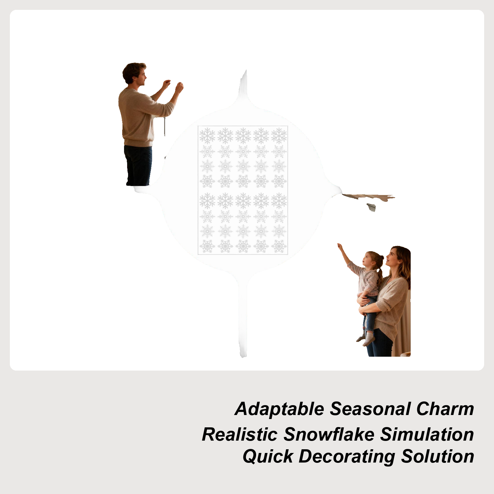 Snowflake Window Decal - نافذة ندفة الثلج يتمسك عيد الميلاد