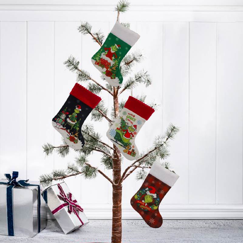 Christmas Stocking Hanging - عيد الميلاد تخزين غرينش جورب قزم