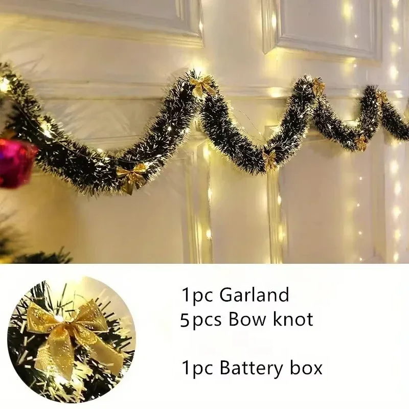 Tinsel Garland Decoration - عيد الميلاد بهرج جارلاند الاصطناعي عيد