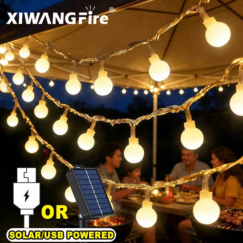 أضواء خيطية تعمل بالطاقة الشمس - مراجعة Christmas Lights Outdoor وسعره
