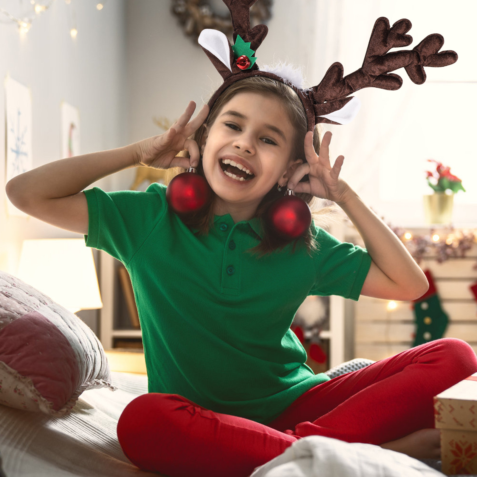 عصابة رأس على شكل قرون الرنة ل - مراجعة Reindeer Antlers Headband وسعره