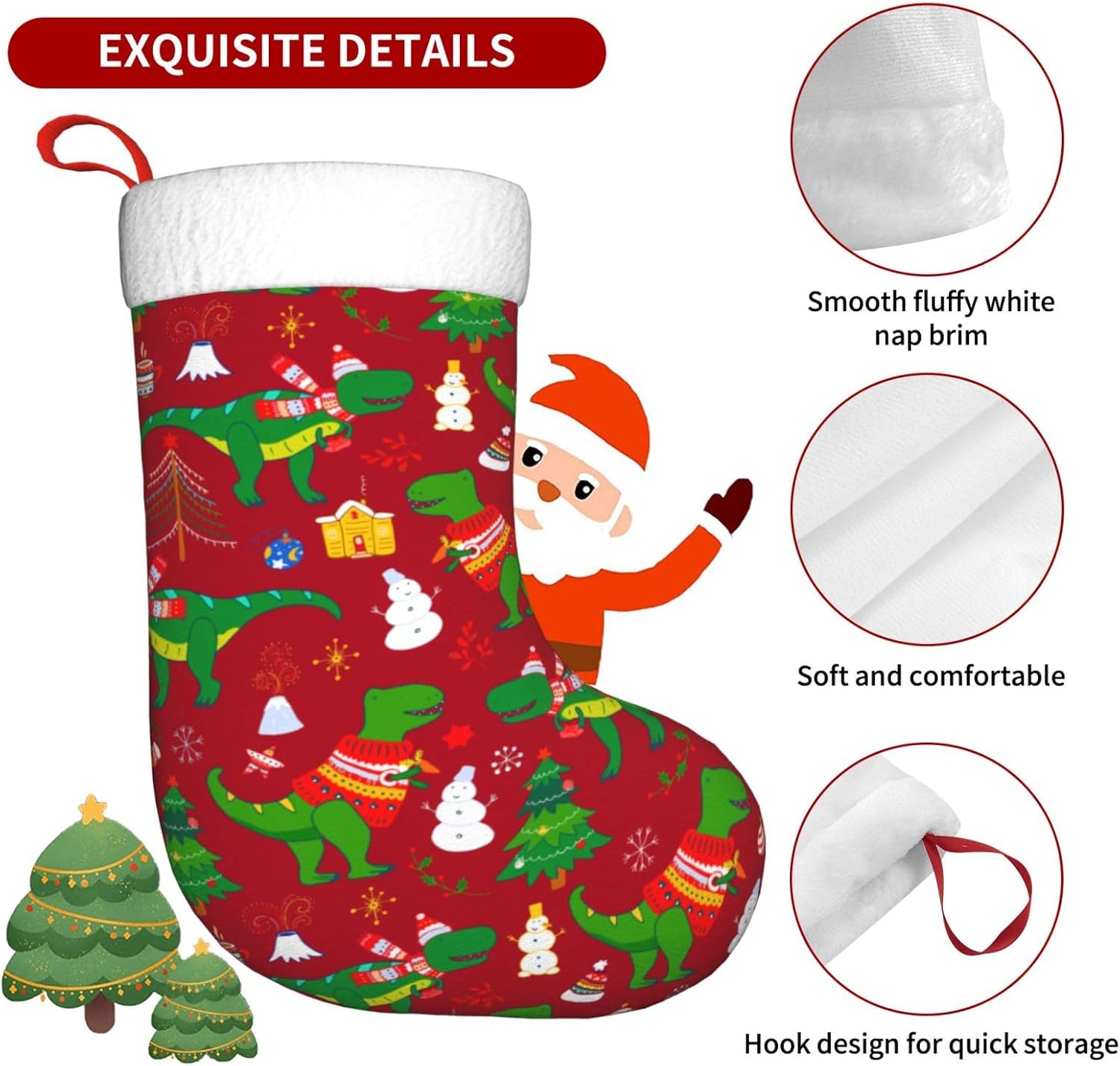 لطيف عيد الميلاد ديناصور عيد ا - مراجعة Christmas Stocking Hanging وسعره