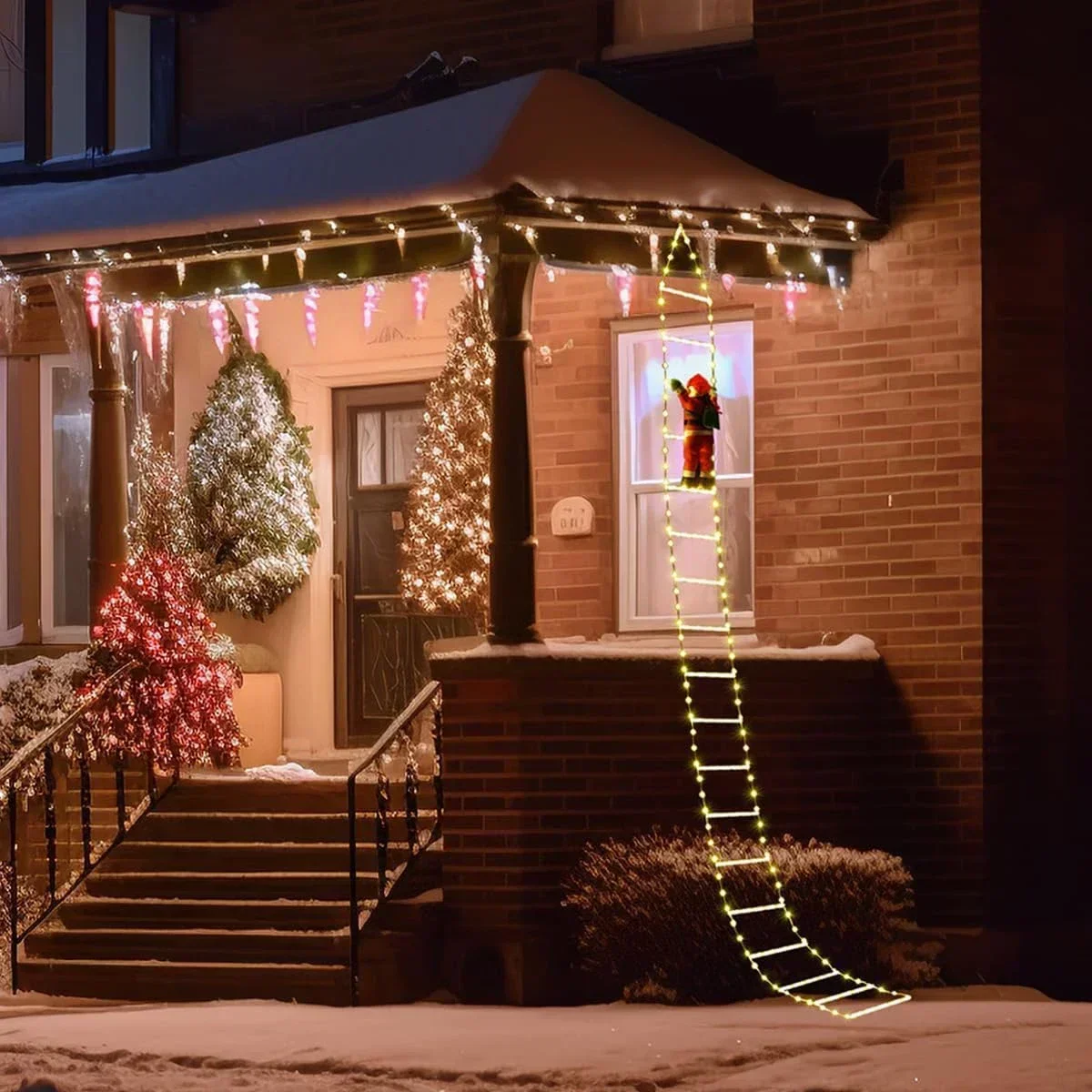 مصباح سلم LED لديكور عيد الميل - مراجعة Christmas Lights Outdoor وسعره
