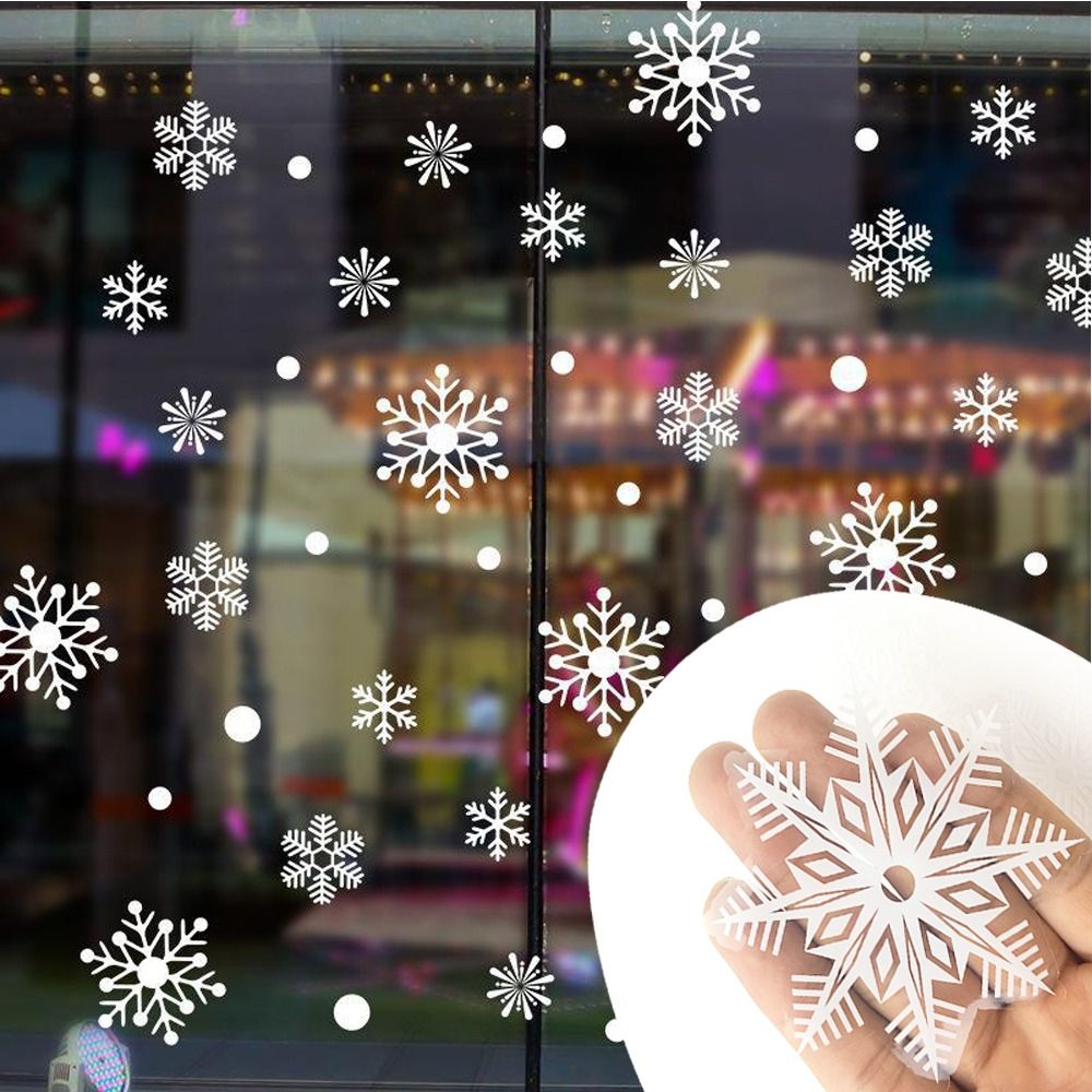 30 قطعة بولي كلوريد الفينيل عي - مراجعة Snowflake Window Decal وسعره