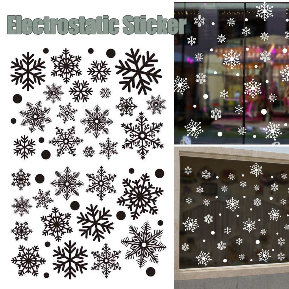 30 قطعة بولي كلوريد الفينيل عي - مراجعة Snowflake Window Decal وسعره