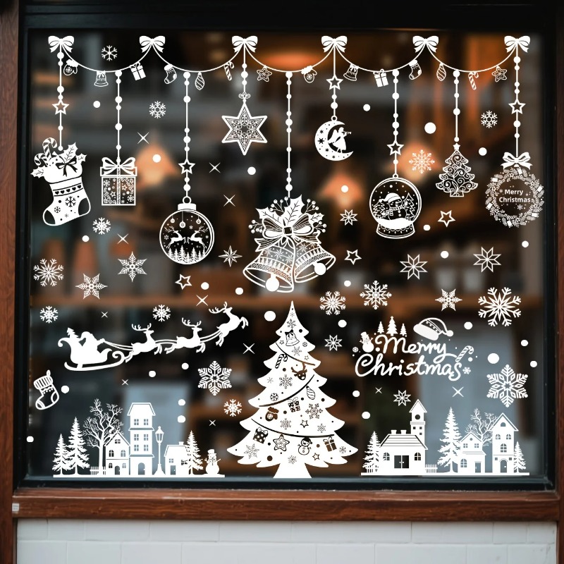 196 قطعة/9 أوراق ملصقات نوافذ  - مراجعة Snowflake Window Decal وسعره