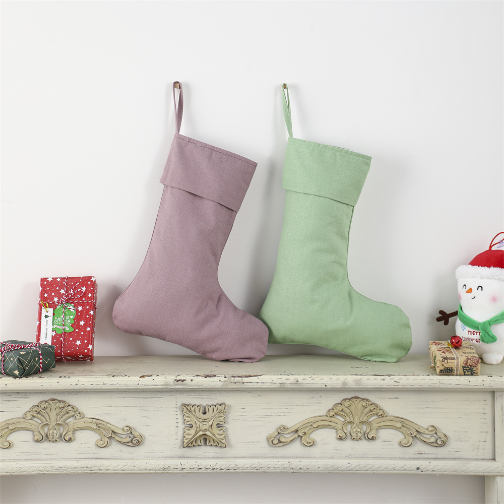 جوارب كتان للكريسماس لديكور ال - مراجعة Christmas Stocking Hanging وسعره