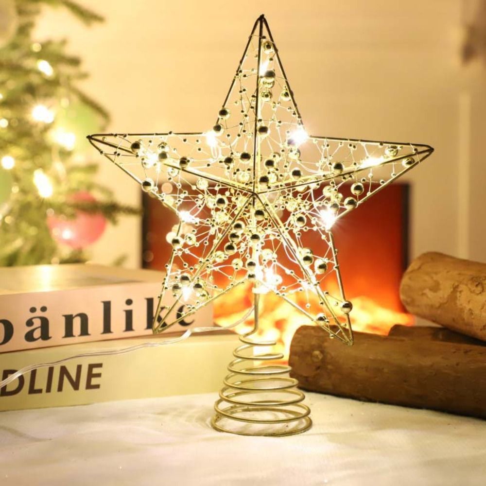 الذهب/الفضة LED شجرة عيد الميل - مراجعة Star Tree Topper وسعره