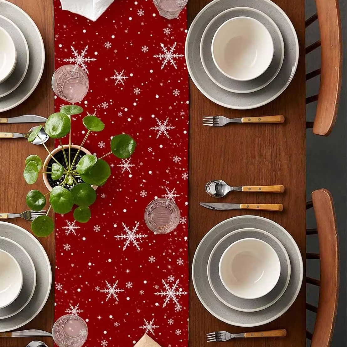 الأحمر الجدول عداء شجرة عيد ال - مراجعة Christmas Table Runner وسعره