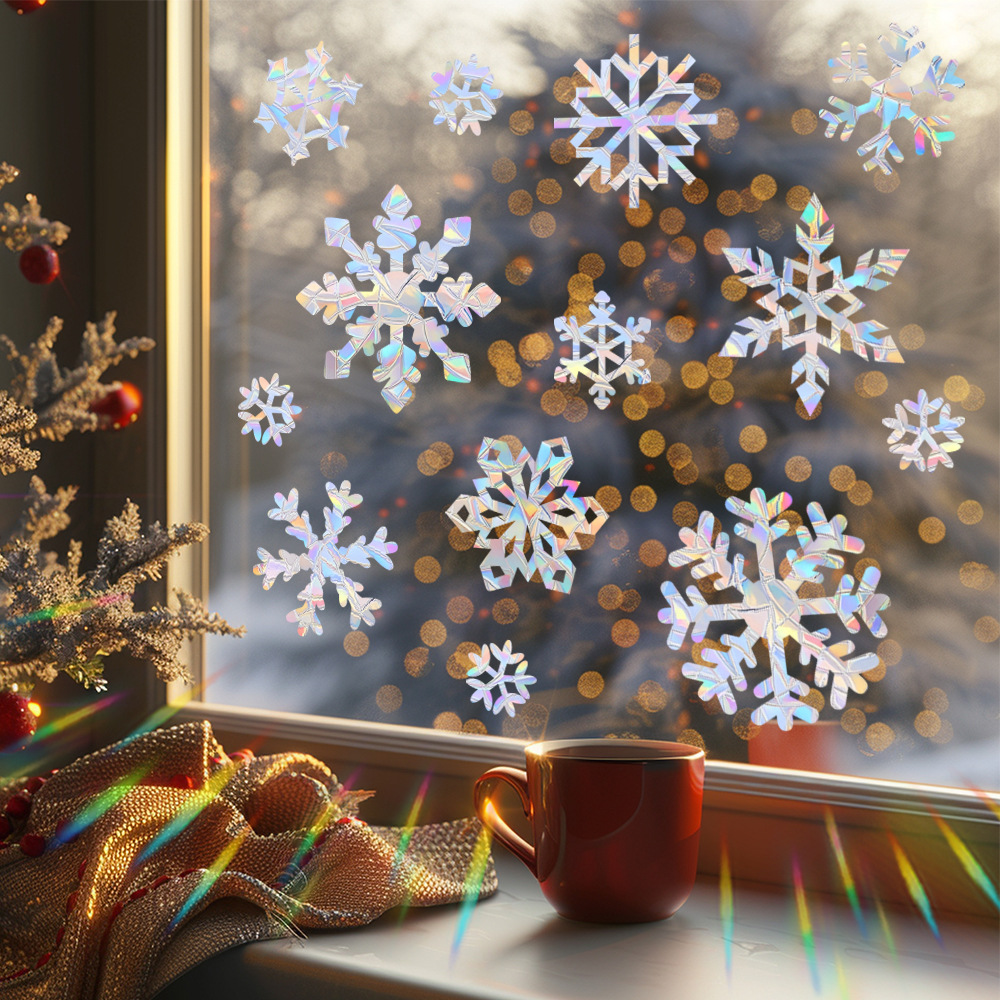 ملصقات جدارية كهروستاتيكية ملو - مراجعة Snowflake Window Decal وسعره