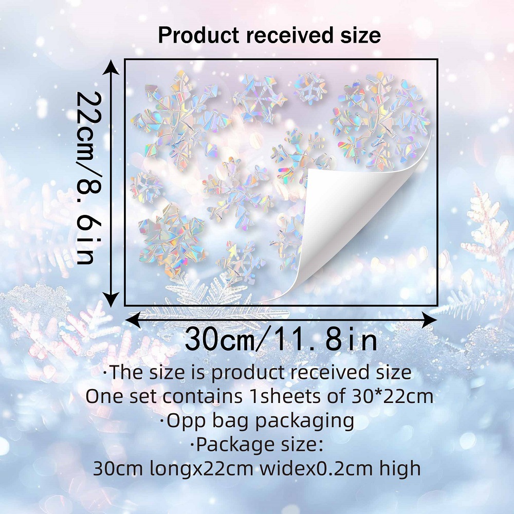 ملصقات جدارية كهروستاتيكية ملو - مراجعة Snowflake Window Decal وسعره