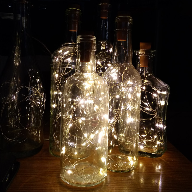 6 قطعة 20led زجاجة النبيذ مع ز - مراجعة Led Fairy String Lights وسعره