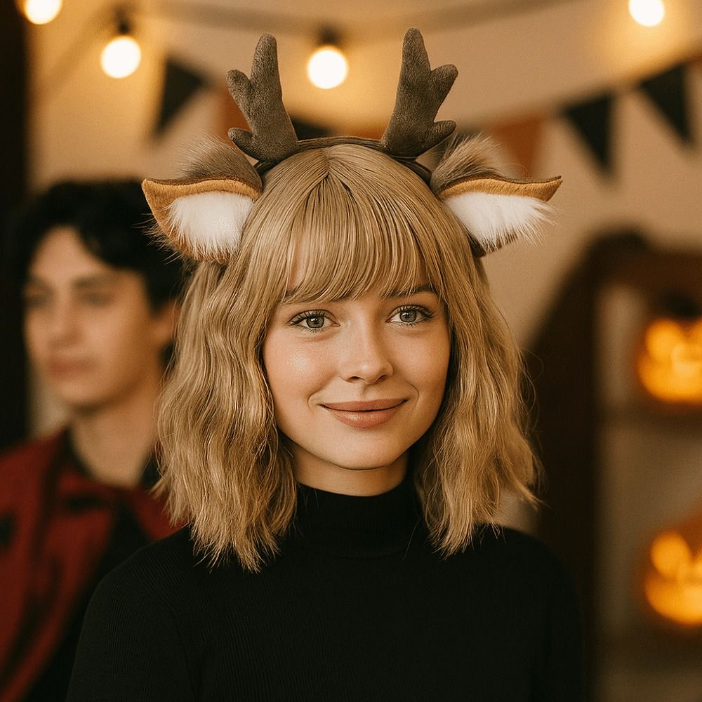 آذان الغزلان الرنة قرن الوعل ع - مراجعة Reindeer Antlers Headband وسعره