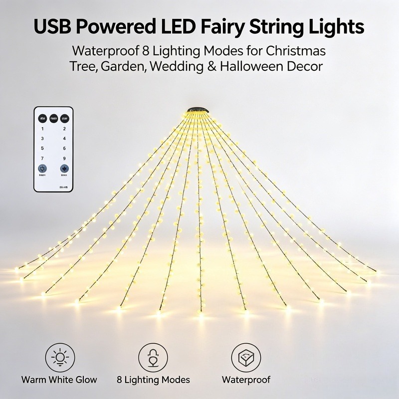 أضواء LED خيطية تعمل بـUSB، إض - مراجعة Led Fairy String Lights وسعره
