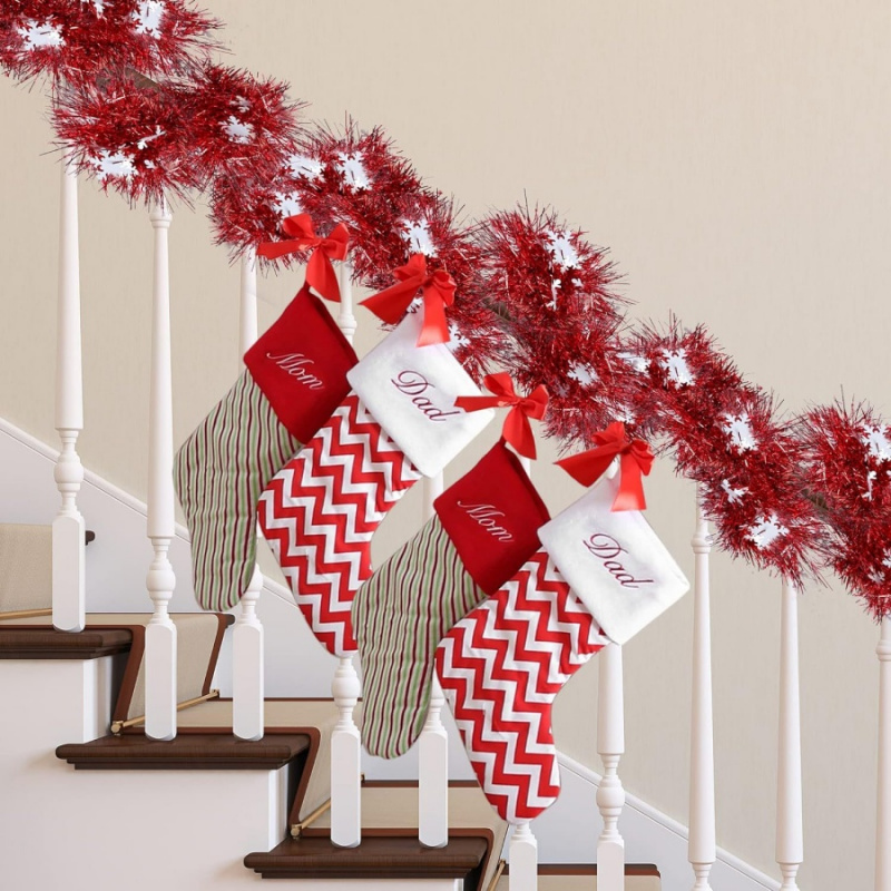 1 قطعة عيد الميلاد بهرج ندفة ا - مراجعة Tinsel Garland Decoration وسعره