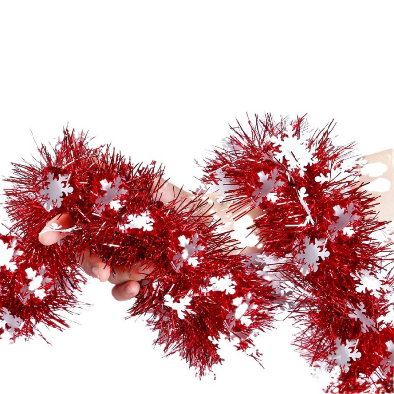 1 قطعة عيد الميلاد بهرج ندفة ا - مراجعة Tinsel Garland Decoration وسعره