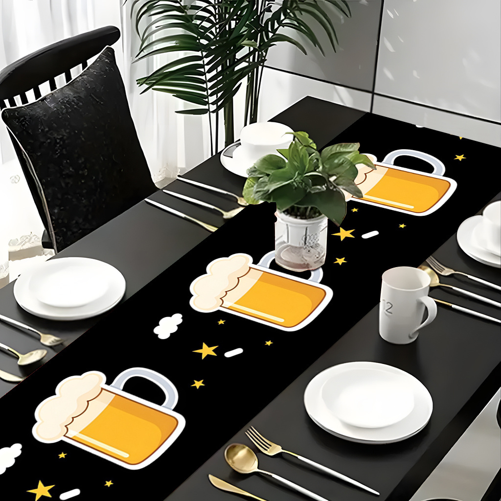 مفرش طاولة مطبوع بنمط أكواب ال - مراجعة Christmas Table Runner وسعره