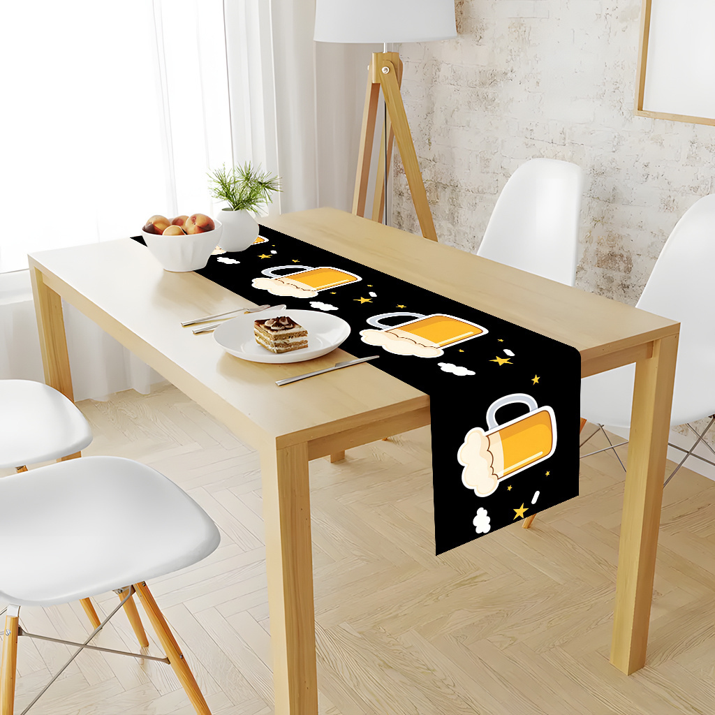 مفرش طاولة مطبوع بنمط أكواب ال - مراجعة Christmas Table Runner وسعره
